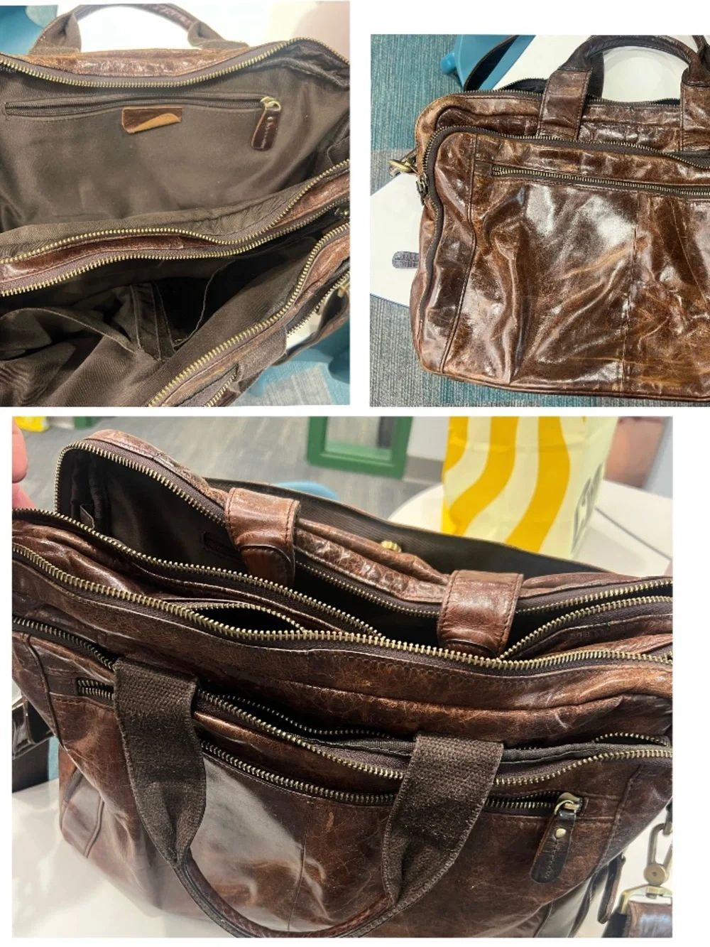 Leather briefcase/computer bag